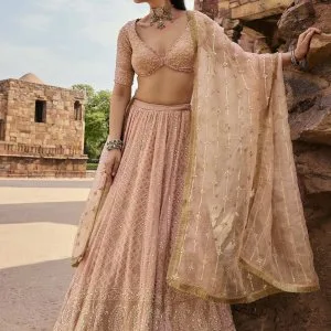 Premium chikankari lehenga for wedding