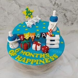 6 month birthday cake