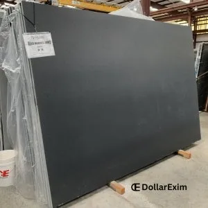 Premium black granite slab with elegant natural white veins – po