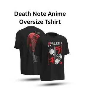 Death note anime oversize tshirt by kasuluto