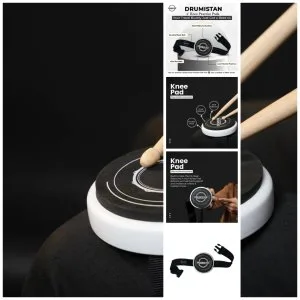 Quiet practice pad set for drum kit and drum set players