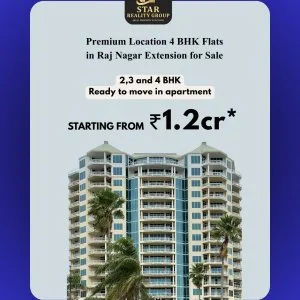 Premium location 4 bhk flats in raj nagar extension for sale
