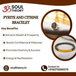 Pyrite and citrine bracelet: unlocking wealth energy, positivity