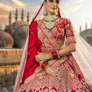 Timeless red bridal grandeur