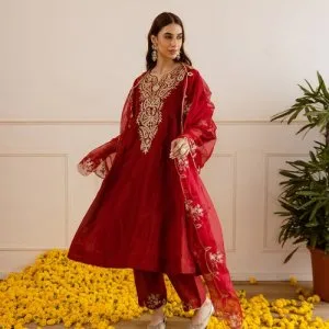🔥 trending red suit for women 🔥
