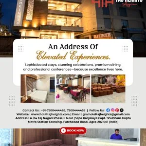Best budget hotel on fatehabad road agra | hotel taj heights