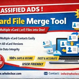 Trusted merge vcard utility for businesses handling multiple vcf
