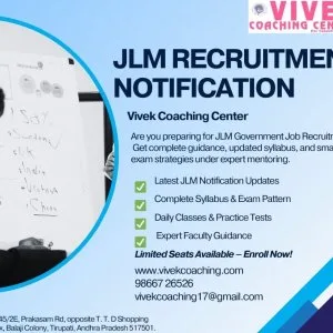 Jlm recruitment notification coaching in tirupati | vivek coachi