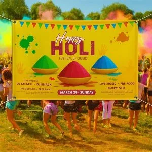 Custom fair festival banner printing online