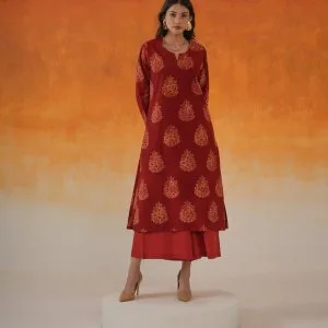 Step into comfort style with the perfect casual kurta set