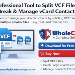 Powerful software to split vcard files accurately