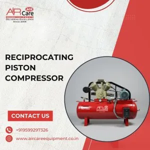 High performance reciprocating piston compressor air care equi