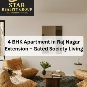 4 bhk apartment in raj nagar extension gated society living