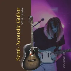 Semiacoustic guitar powerful stage sound with smooth acoustic