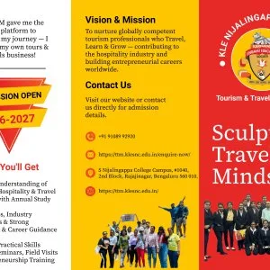 Enquire now travel tourism colleges in bangalore kle ttm b