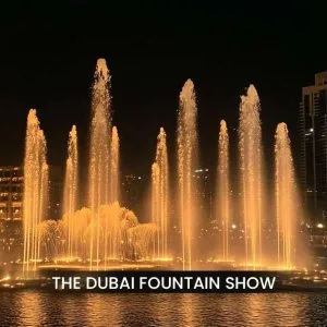 Watch the dubai fountain show near burj khalifa
