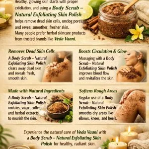 Natural body scrub for gentle dead skin removal and smooth skin