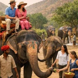 Jaipur elephant ride experience with ethical elephant sanctuary