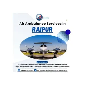 247 critical care air ambulance in raipur