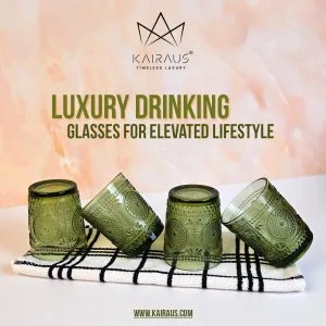 Luxury drinking glasses for elevated lifestyle