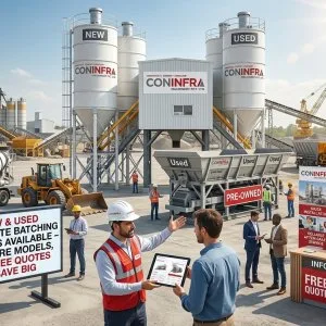 New used concrete batching plants available compare models