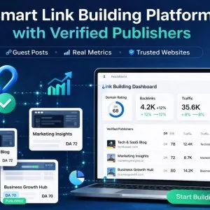 Smart link building platform with verified publishers