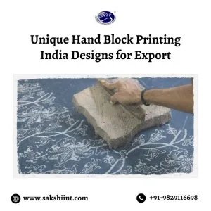 Unique hand block printing india designs for export