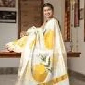 Elegant hand painted sarees unique artistic designs