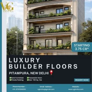 3 bhk luxury builder floors in pitampura new delhi
