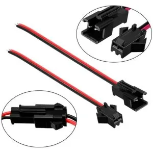 Jstsm male female battery connector with wire