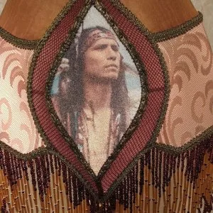 Buy vintage lampshade fringe lamp online california usa