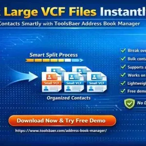 How to split a huge vcf file without losing contact details