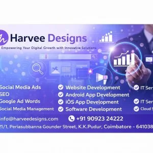 Website design and development company in coimbatore harvee de
