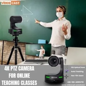 Shoot high quality online teaching classes by 4k ptz camera