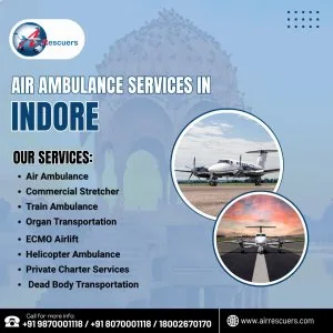 Swift medical flights with trusted care in indore