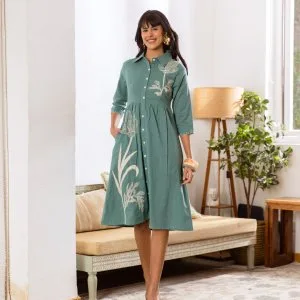 Latest party wear midi dresses online for women in fashionable l