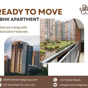 Ready to move 3 bhk apartment with modern amenities shreemad g