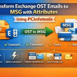 Transform exchange ost emails to msg with attributes