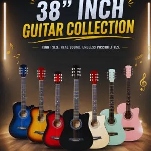 38 inch guitar compact lightweight perfect for beginners