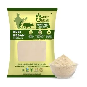 Buy organic red chana besan online in dwarka delhi desi besan