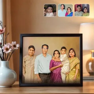 Custom family portrait painting from multiple photos