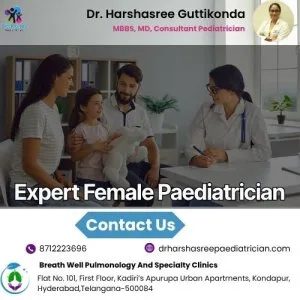 Female paediatrician kondapur hyderabad dr harshasree paediatr