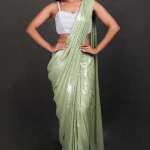 Pre draped saree readytowear style