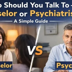 Who should you talk to counselor or psychiatrist a simple gui