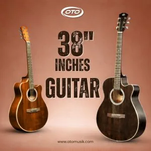 Stylish 38 inch guitar lightweight design with rich sound for
