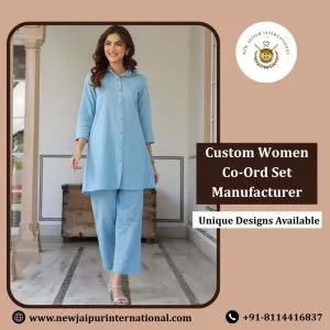 Custom women coord set manufacturer unique designs available