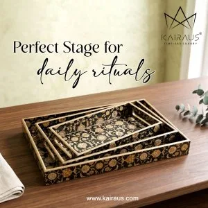 Premium handcrafted serving trays by kairaus