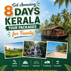 Call 919090484850 get amazing 8 days kerala tour packages fo