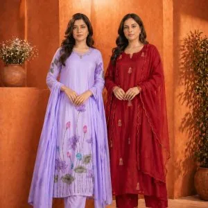 Suits for women in fabrics that speak for themselves