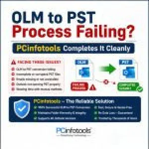 Olm to pst process failing pcinfotools completes it cleanly